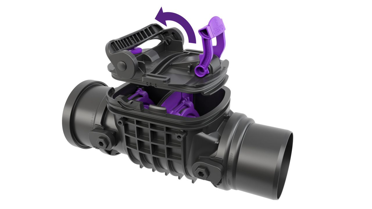 L’ouverture à une main permet un entretien aisé sans outil. L’ouverture à une main permet un entretien aisé sans outil.