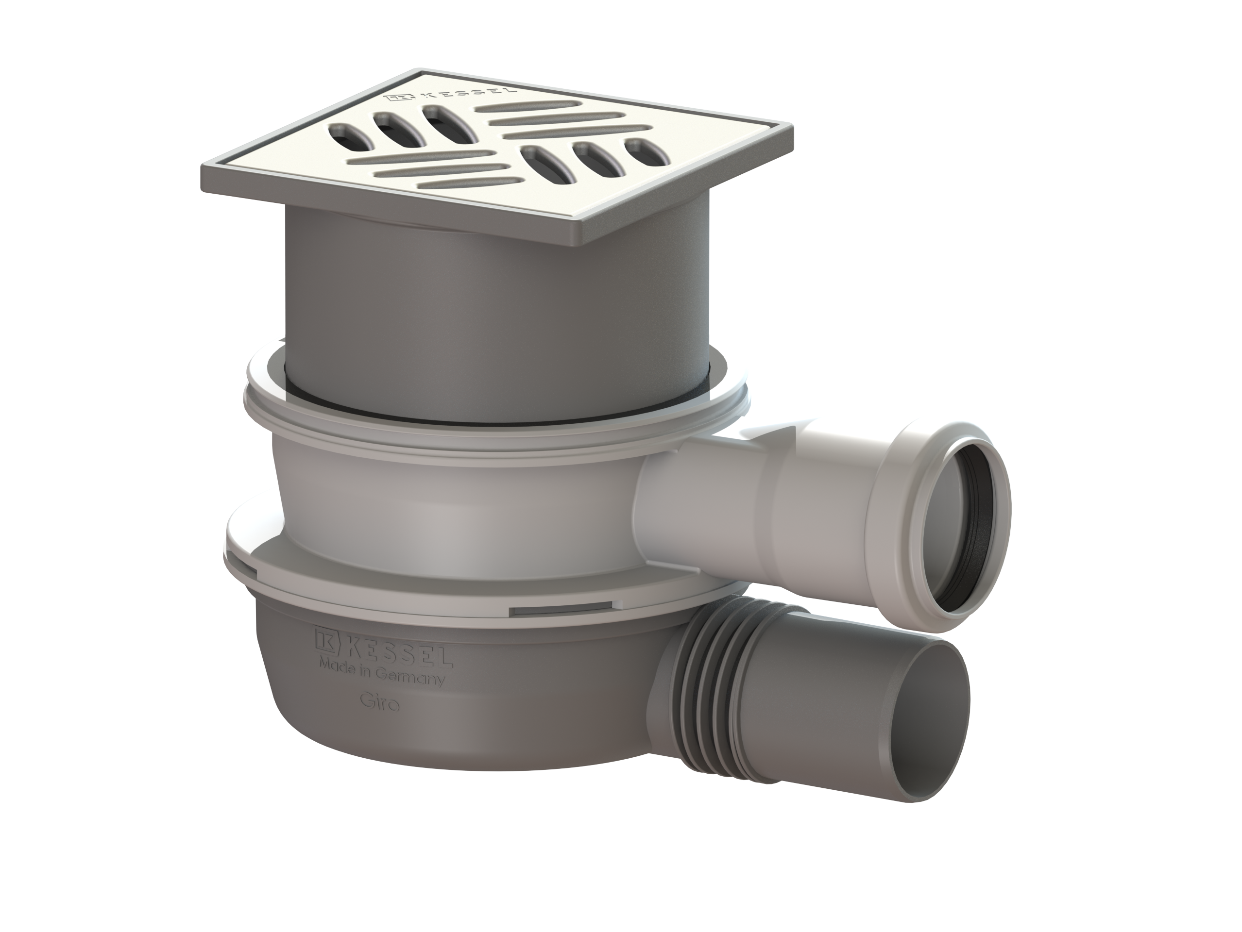 Siphon de salle d'eau Giro avec grille Siphon de salle d'eau Giro avec grille