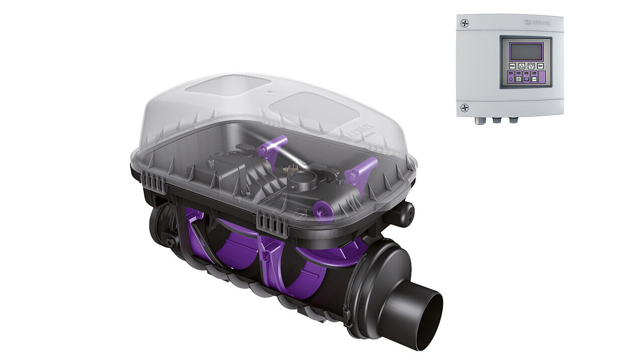 Clapet antiretour automatisé Staufix FKA pour la pose dans une conduite d'eaux usées hors sol Clapet antiretour automatisé Staufix FKA pour la pose dans une conduite d'eaux usées hors sol