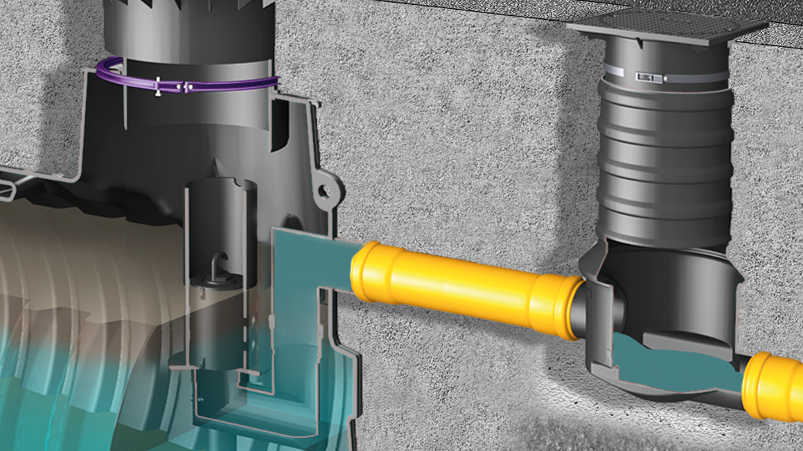 Séparateurs à hydrocarbures EasyOil, frein d'urgence comme protection de sortie Séparateurs à hydrocarbures EasyOil, frein d'urgence comme protection de sortie
