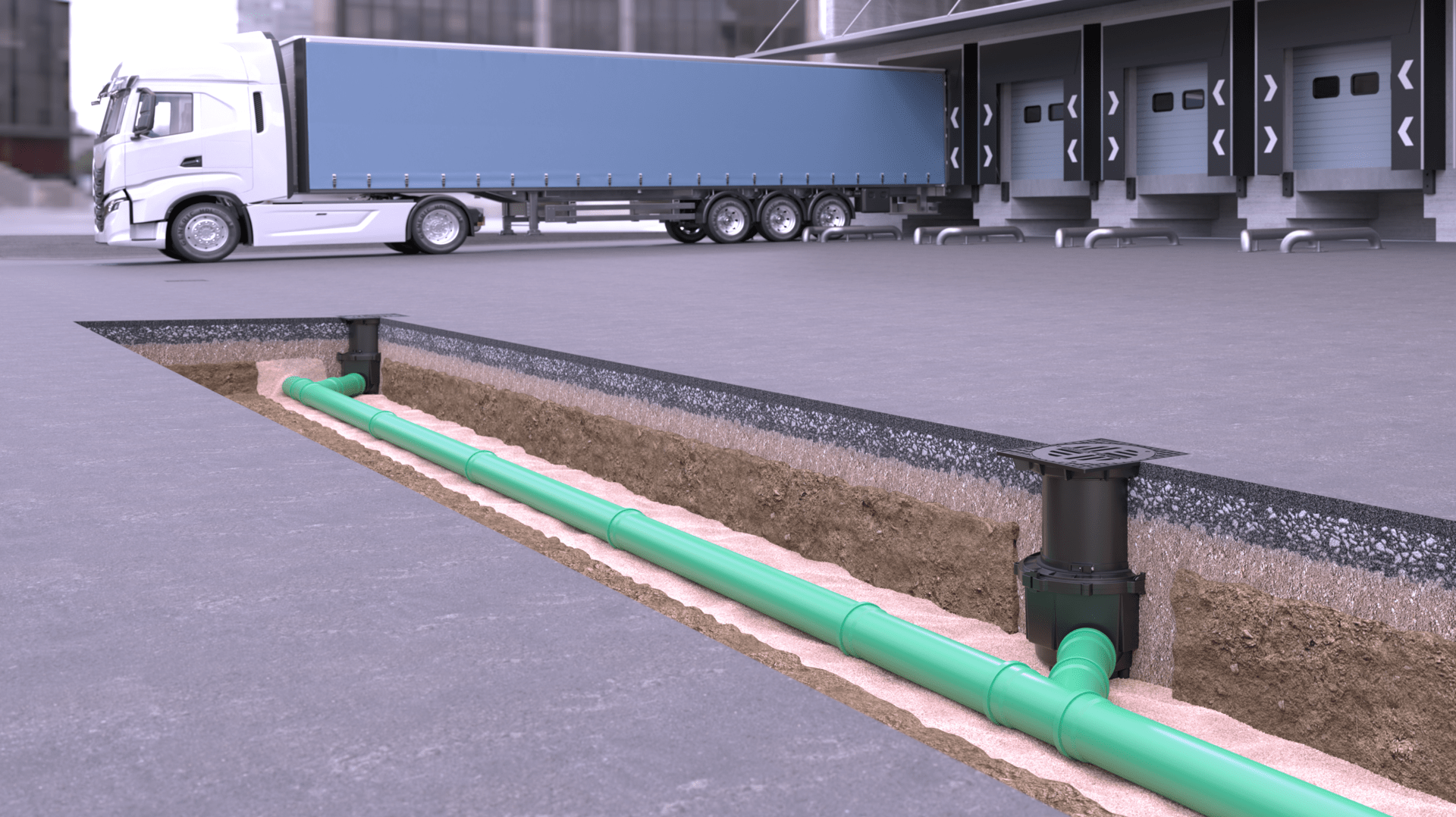 Schéma de montage du siphon de cour Système 400, incassable et résistant Schéma de montage du siphon de cour Système 400, incassable et résistant