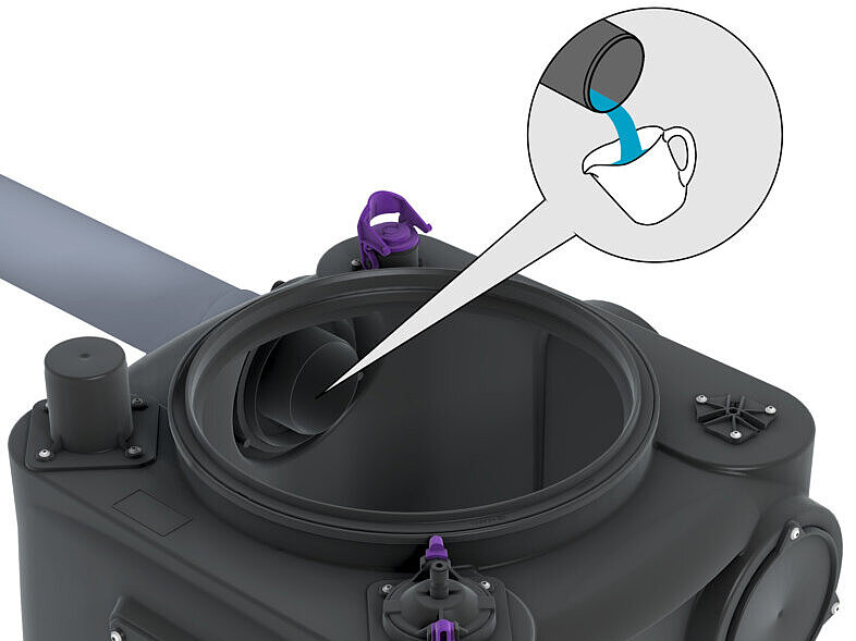 Prise d’échantillon sur le poste de relevage Aqualift 100 Prise d’échantillon sur le poste de relevage Aqualift 100