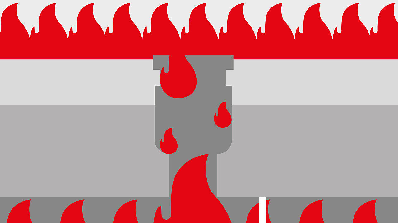 Propagation des flammes possible via des siphons non protégés Propagation des flammes possible via des siphons non protégés