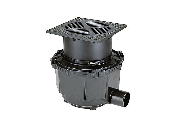 Siphon de cour Système 400 pour des classes de charge élevées, sortie latérale Siphon de cour Système 400 pour des classes de charge élevées, sortie latérale