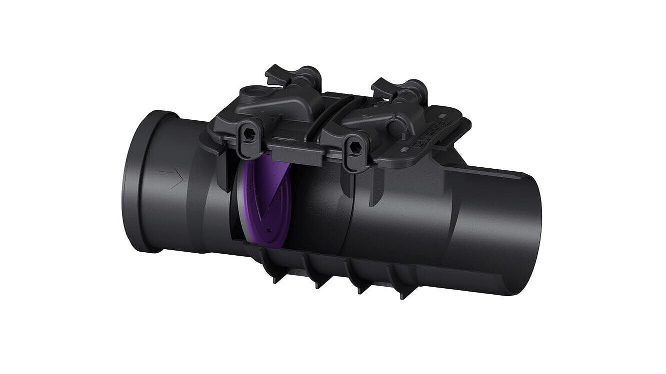 Clapet antiretour Staufix Basic avec un clapet oscillant Clapet antiretour Staufix Basic avec un clapet oscillant