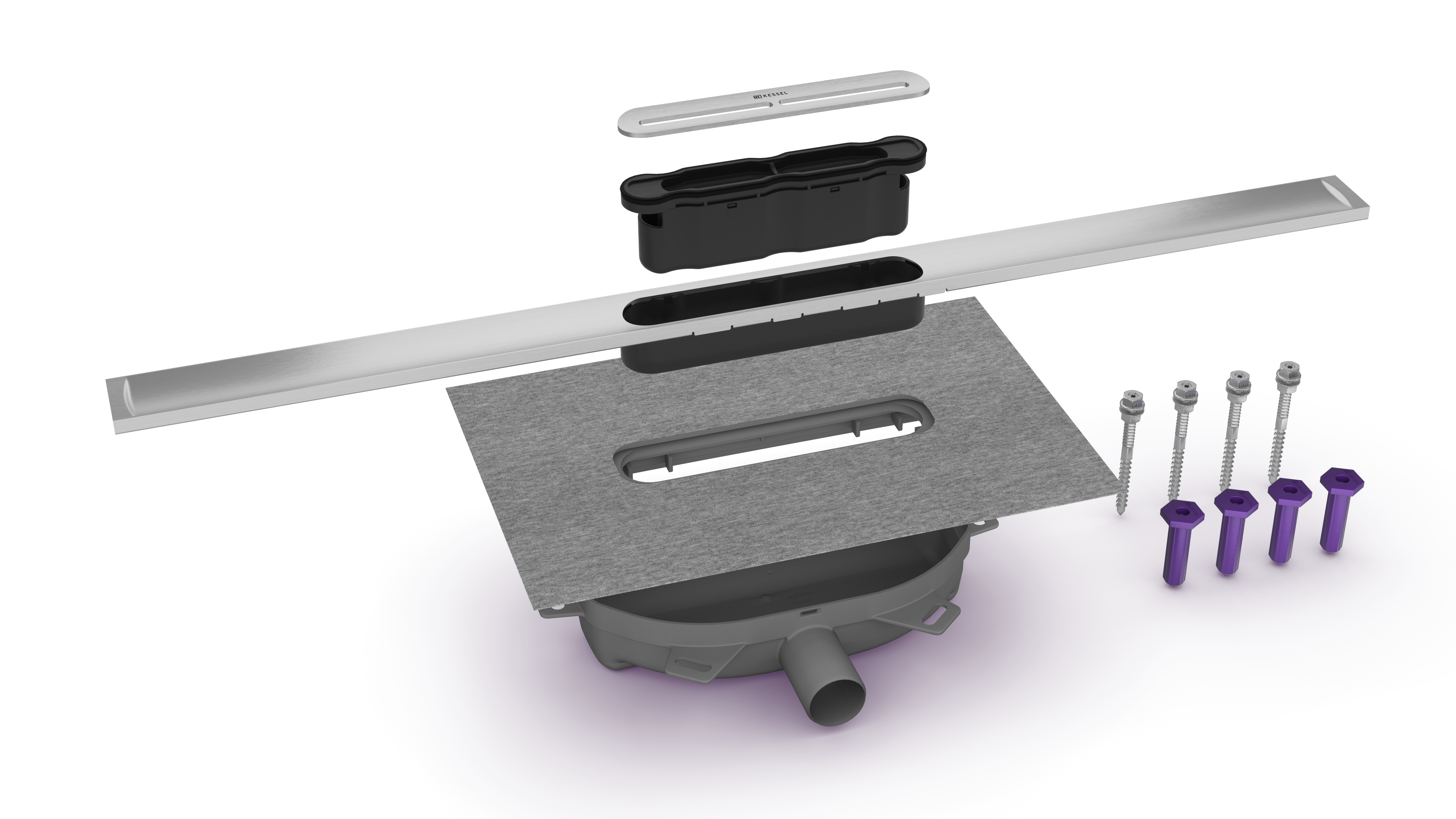 Kit d’installation complet du caniveau de douche Linearis Infinity Kit d’installation complet du caniveau de douche Linearis Infinity