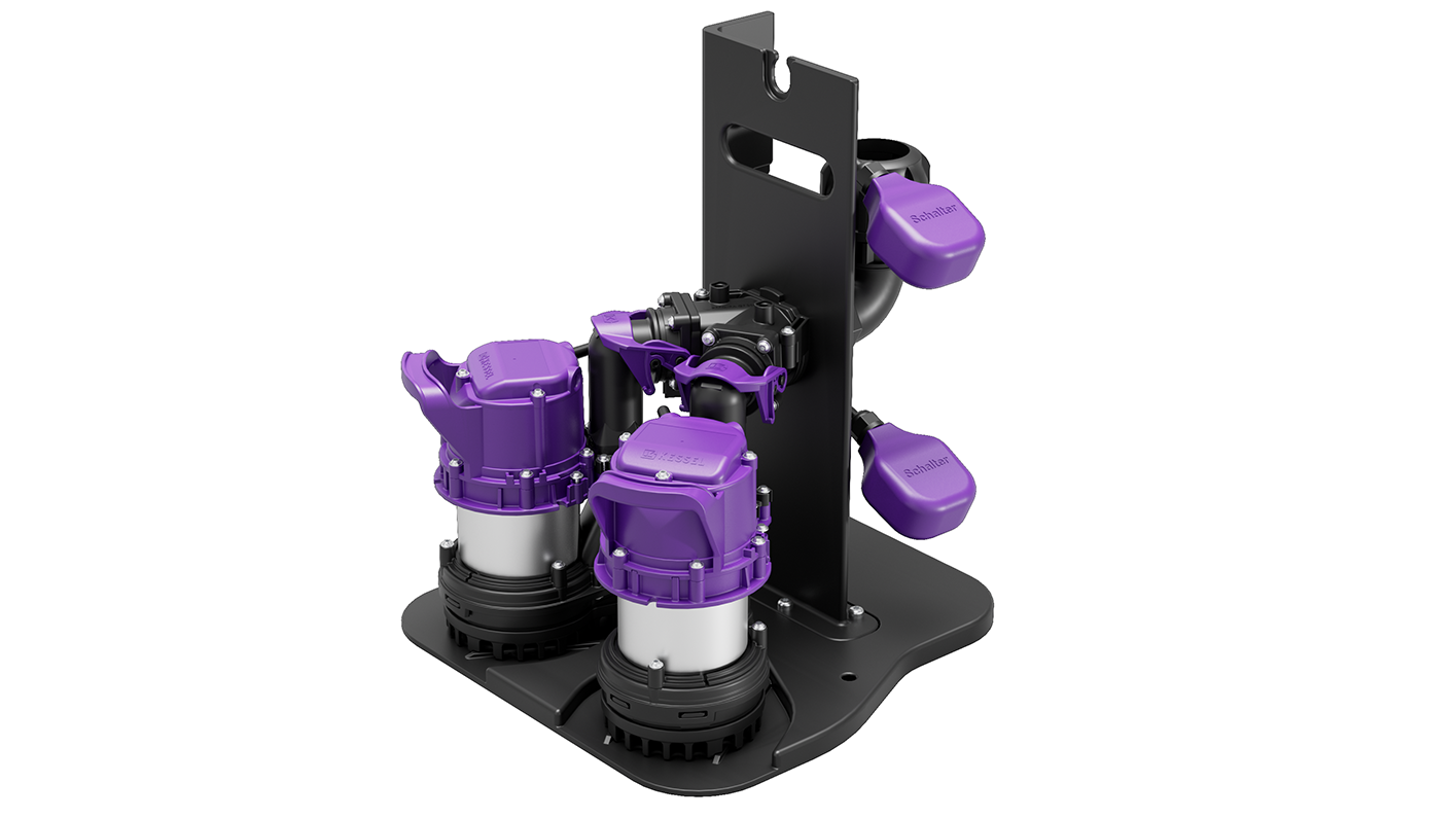 Kit d’installation de pompe Retrofit S Duo GTF 500 pour pose immergée dans une cuve sur site Kit d’installation de pompe Retrofit S Duo GTF 500 pour pose immergée dans une cuve sur site