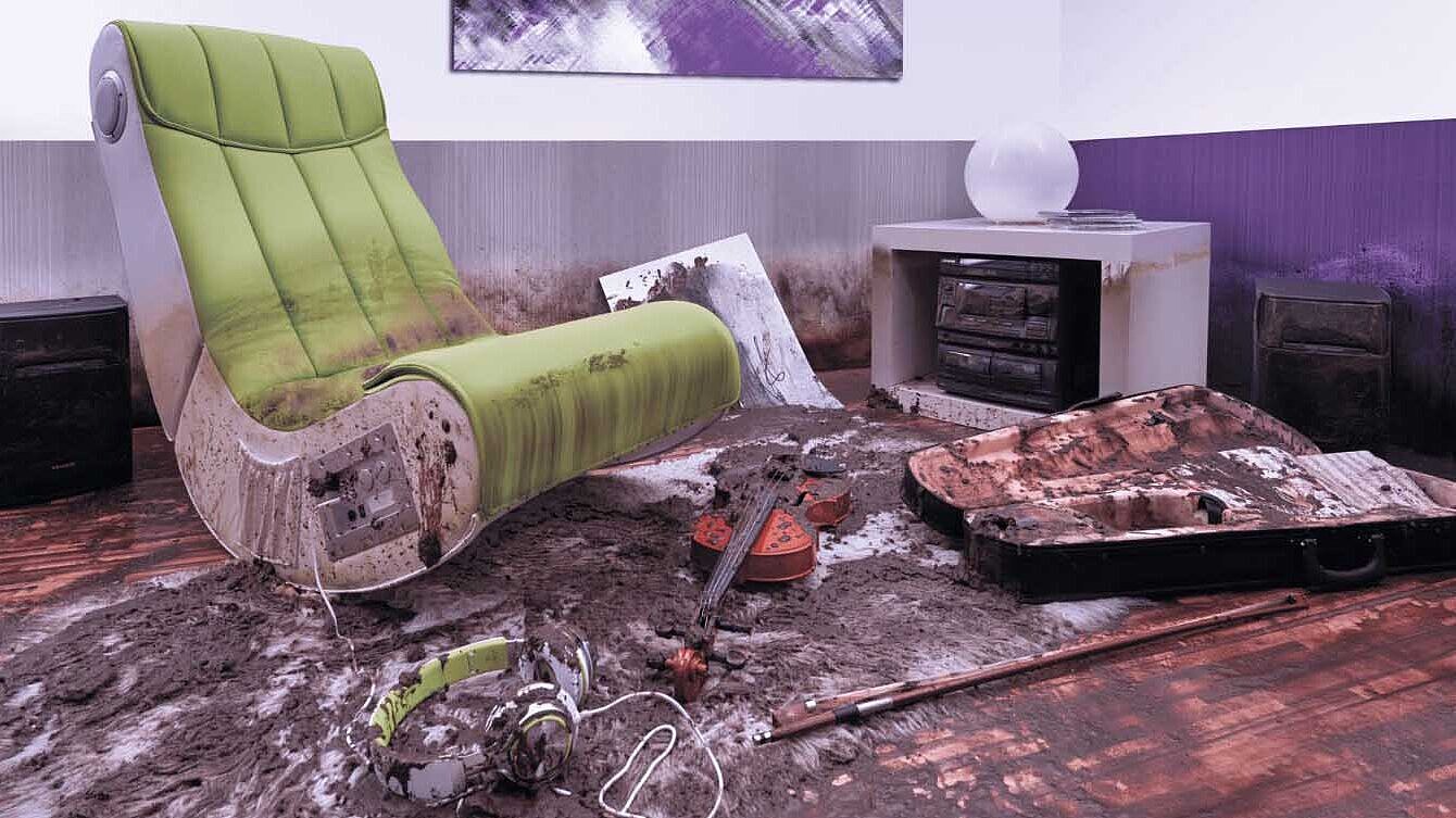 Pièce souillée après un refoulement Pièce souillée après un refoulement