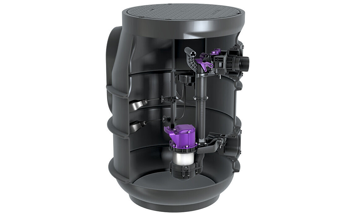 Station de relevage Aquapump Small Mono avec boîtier de commande Station de relevage Aquapump Small Mono avec boîtier de commande