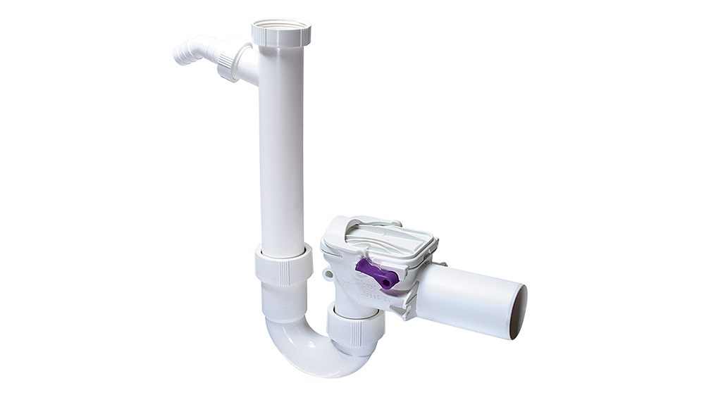 Clapet antiretour Staufix Siphon DN 50 avec raccordement pour le lave-linge Clapet antiretour Staufix Siphon DN 50 avec raccordement pour le lave-linge